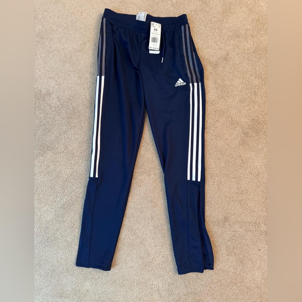 NWT Adidas Tiro Track Pants Women’s XS Navy Blue Soccer Training Joggers NWT